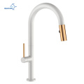 Neue moderne Style Messing Küche Haken herausziehen Pull Down Kitchen Mixer Waschbecken Wasserhahn Spüle Küchenarmaturen mit Sprühgerät